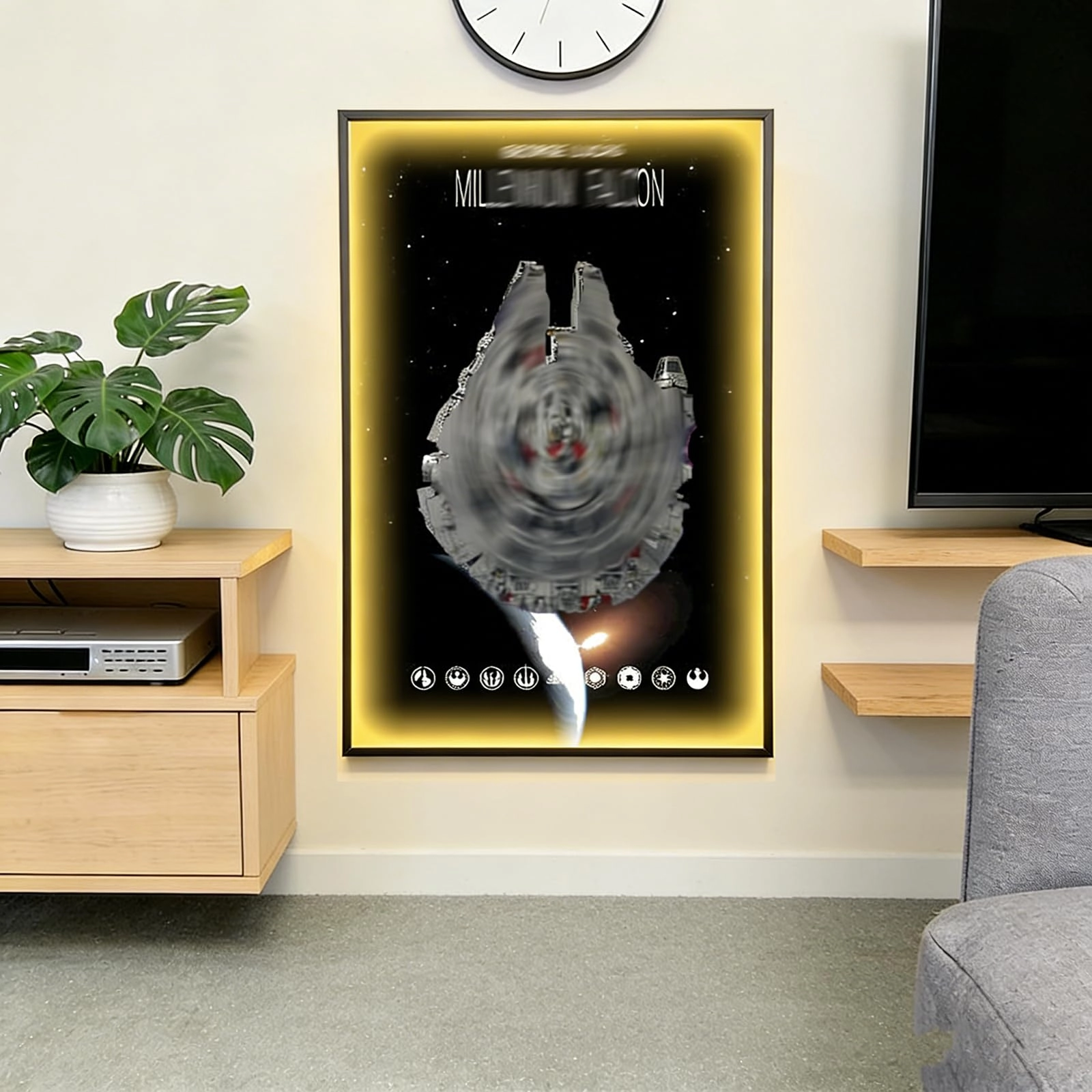 bodamaike Lego Display Wall Board - Millennium Falcon