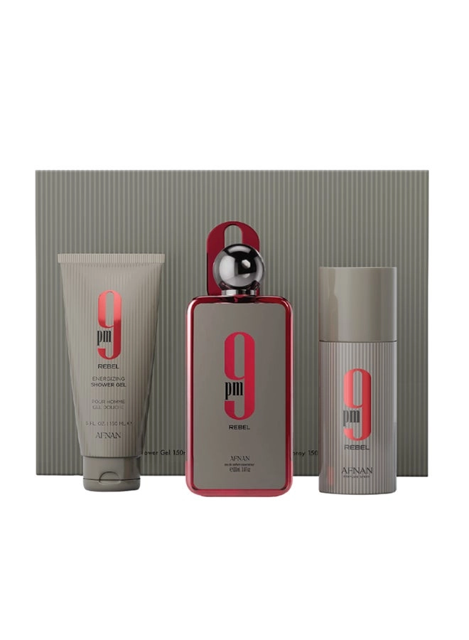 9 PM - 100 ML Eau De Parfum + Deodorant - 150 ML + Shower Gel - 150 ML