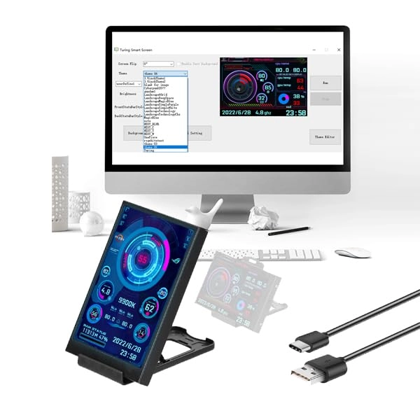 PC CPU Data Monitor - ASHATAsrf1vtc4x0360 5 Inches 800 x 480