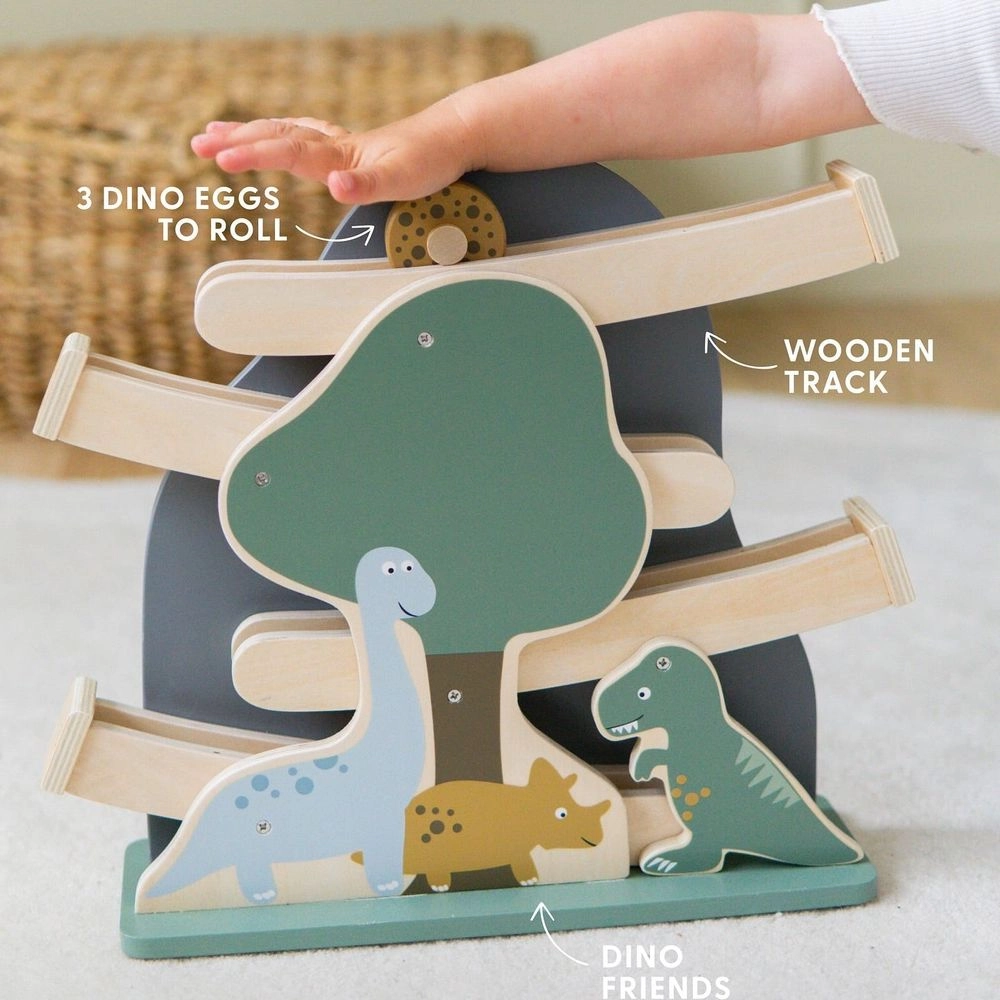 Wooden Egg Roller Toy Set Dino - 18 months+