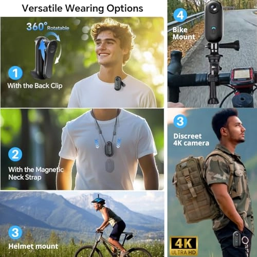 Thumb Action camera - 128GB 4K 30FPS