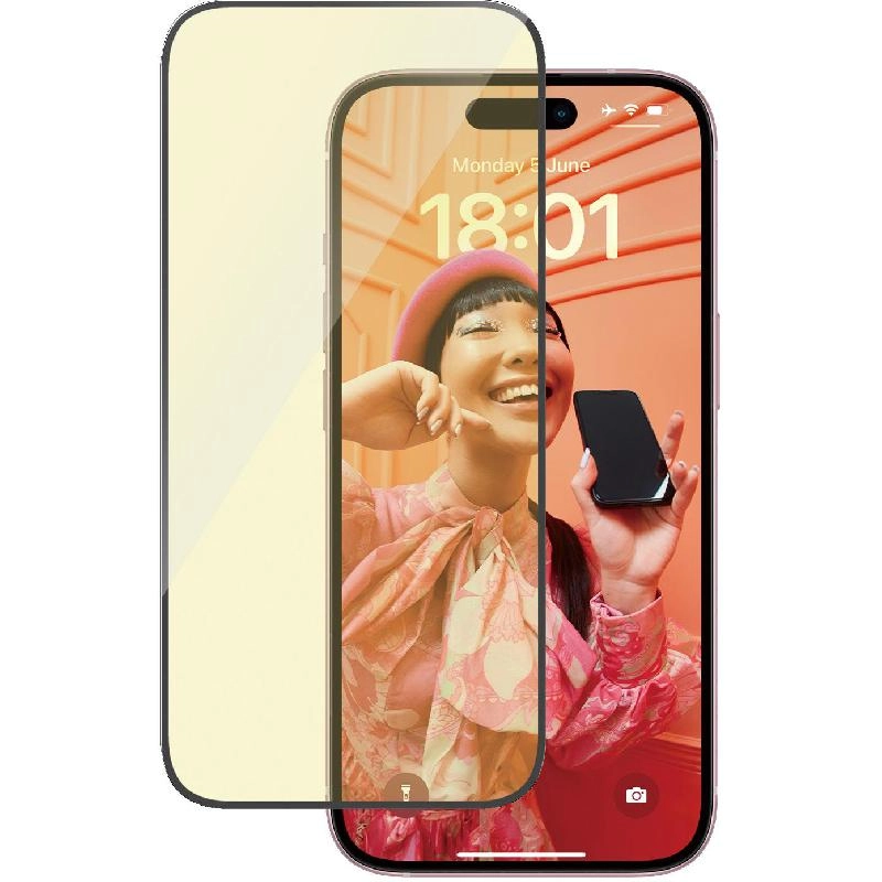 Ultra Wide Fit Clear Tempered Glass Screen Protector for iPhone 16 Plus