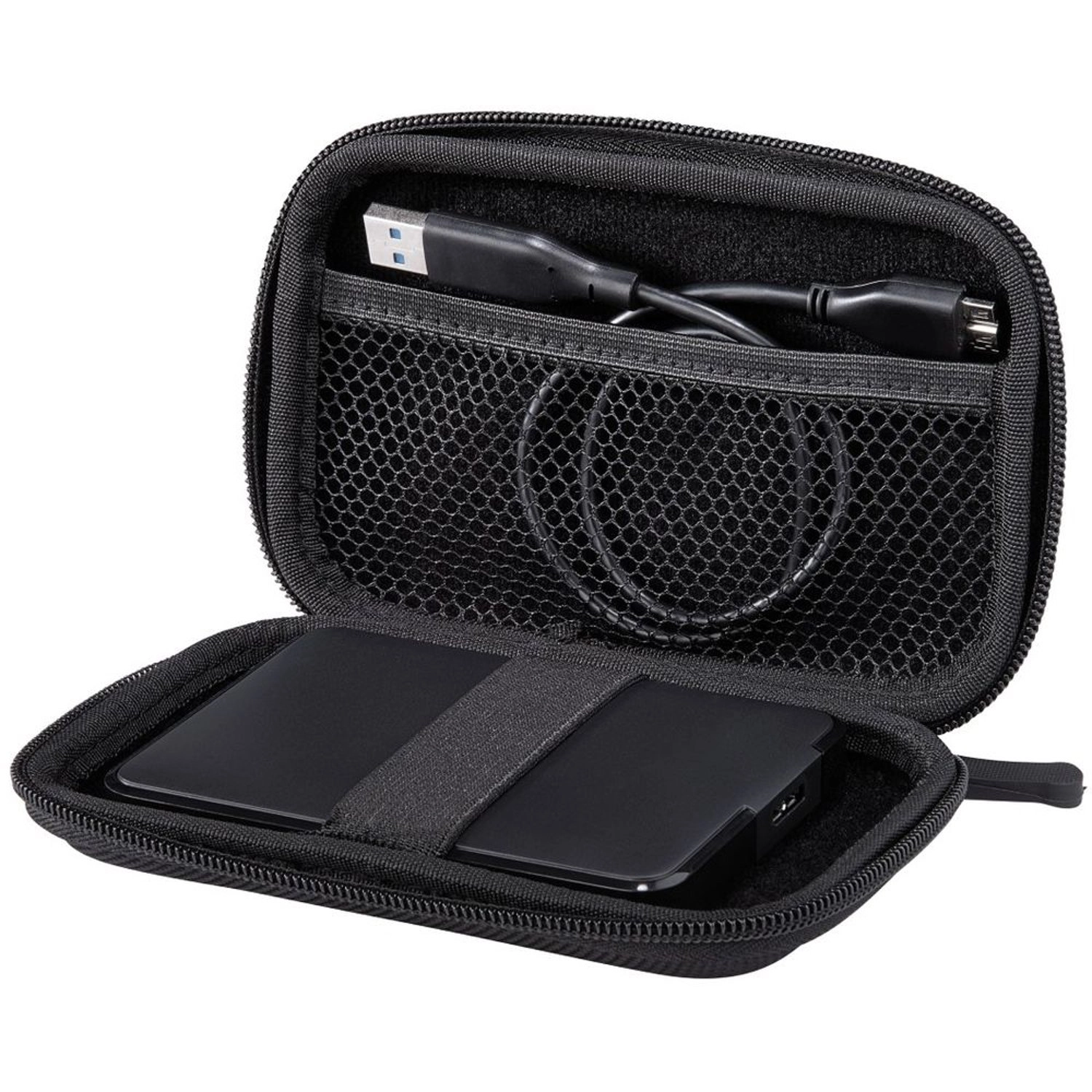 E.V.A. Hard Drive Case - 2.5" Black Front And Back Case