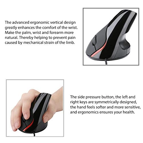 Ergonomic Office Vertical Mouse - USB Wired