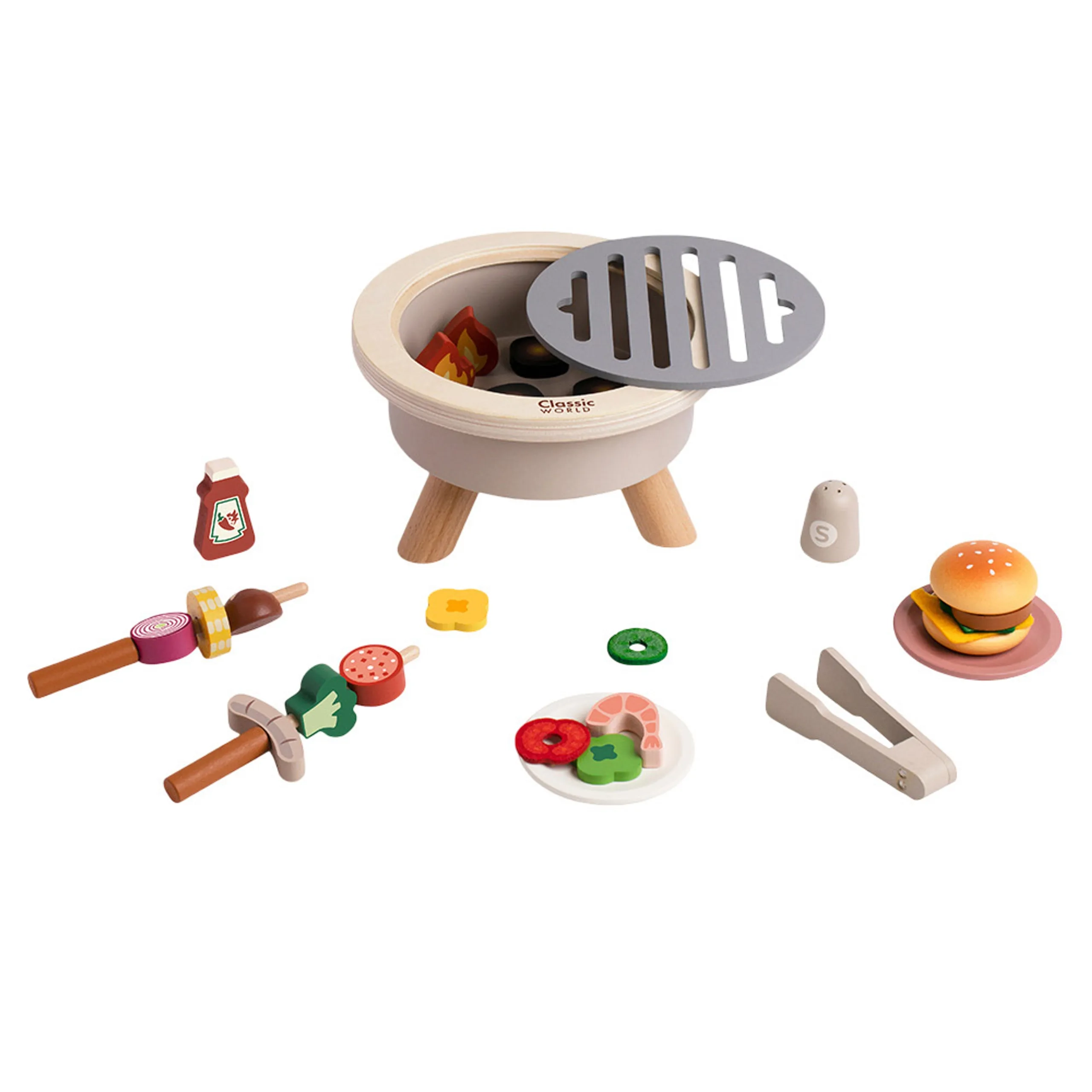 Classic World Wooden BBQ Set - 30 pcs (30284065-CIHL-50664)