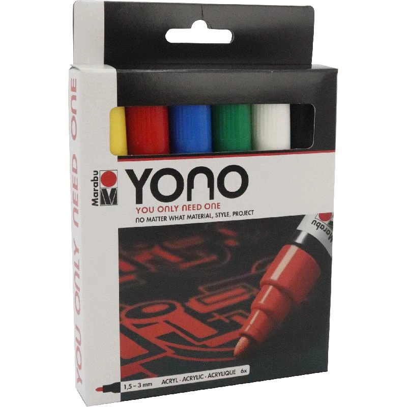Marabu YONO - Assorted Color Round Tip