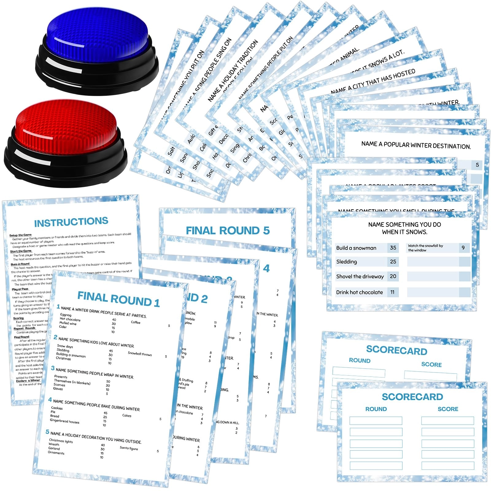 Soulchen Winter Friendly Feud Game Set - Abkhazian 12 years and up 32 Pcs