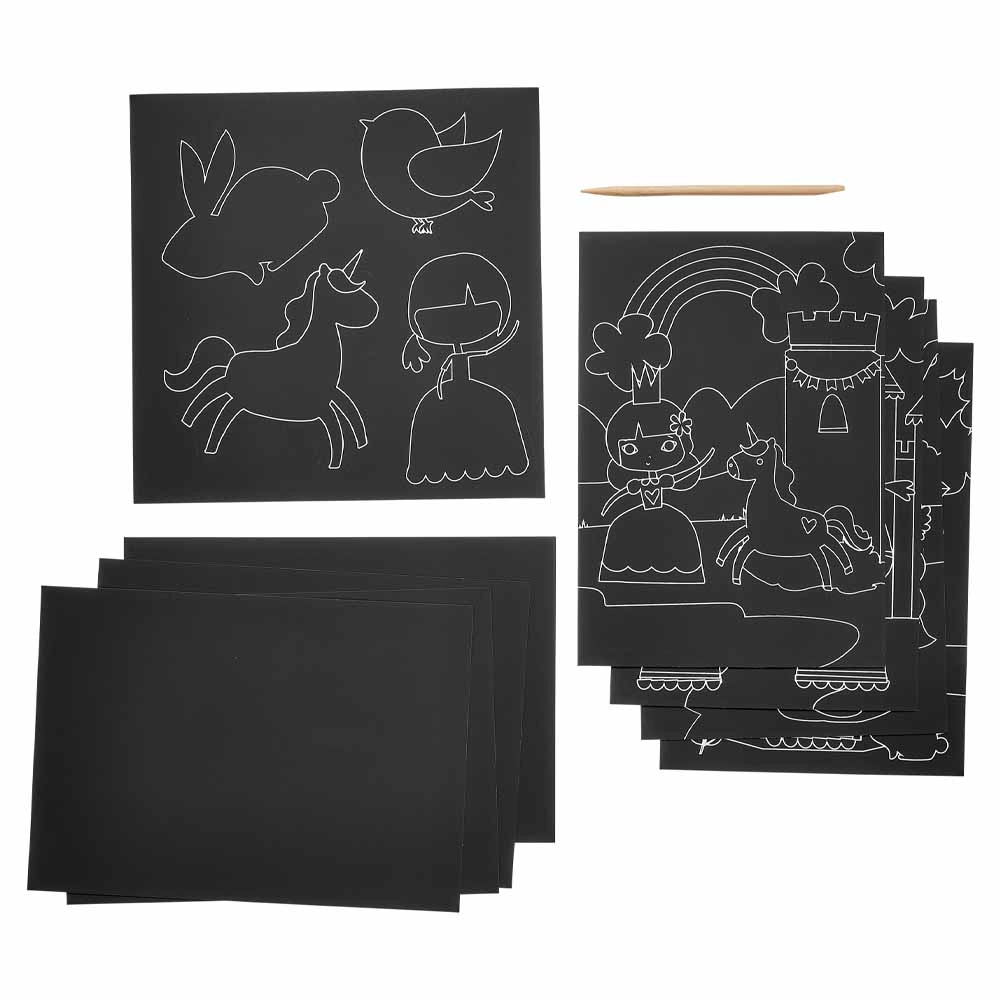 Scratch & Scribble Art Kit Princess Garden- 6+ years