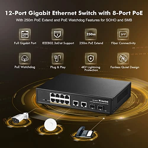 12 Gigabit PoE - 12-ports