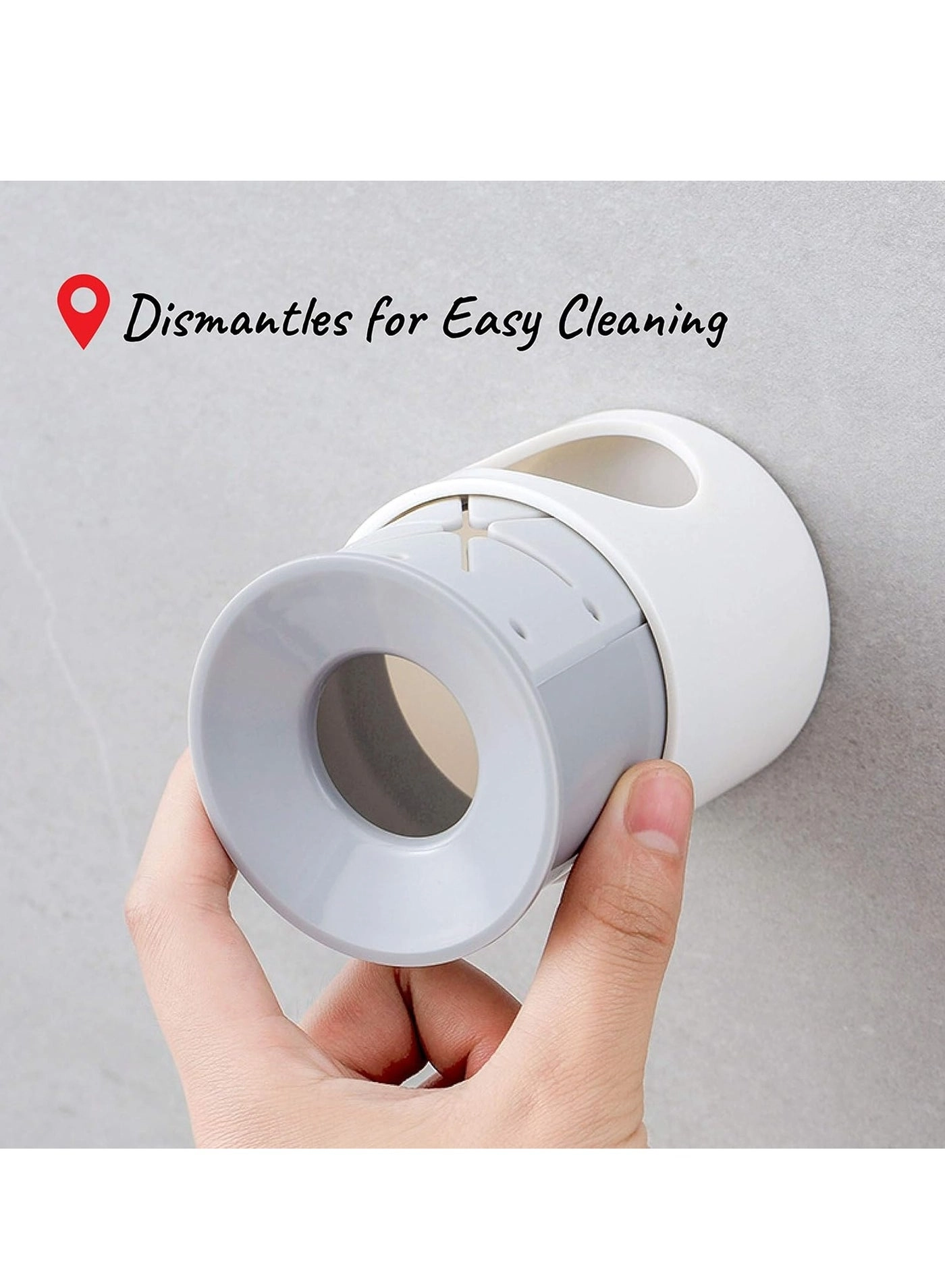 Electric Toothbrush Holder - Wall Mounted 2 Grey