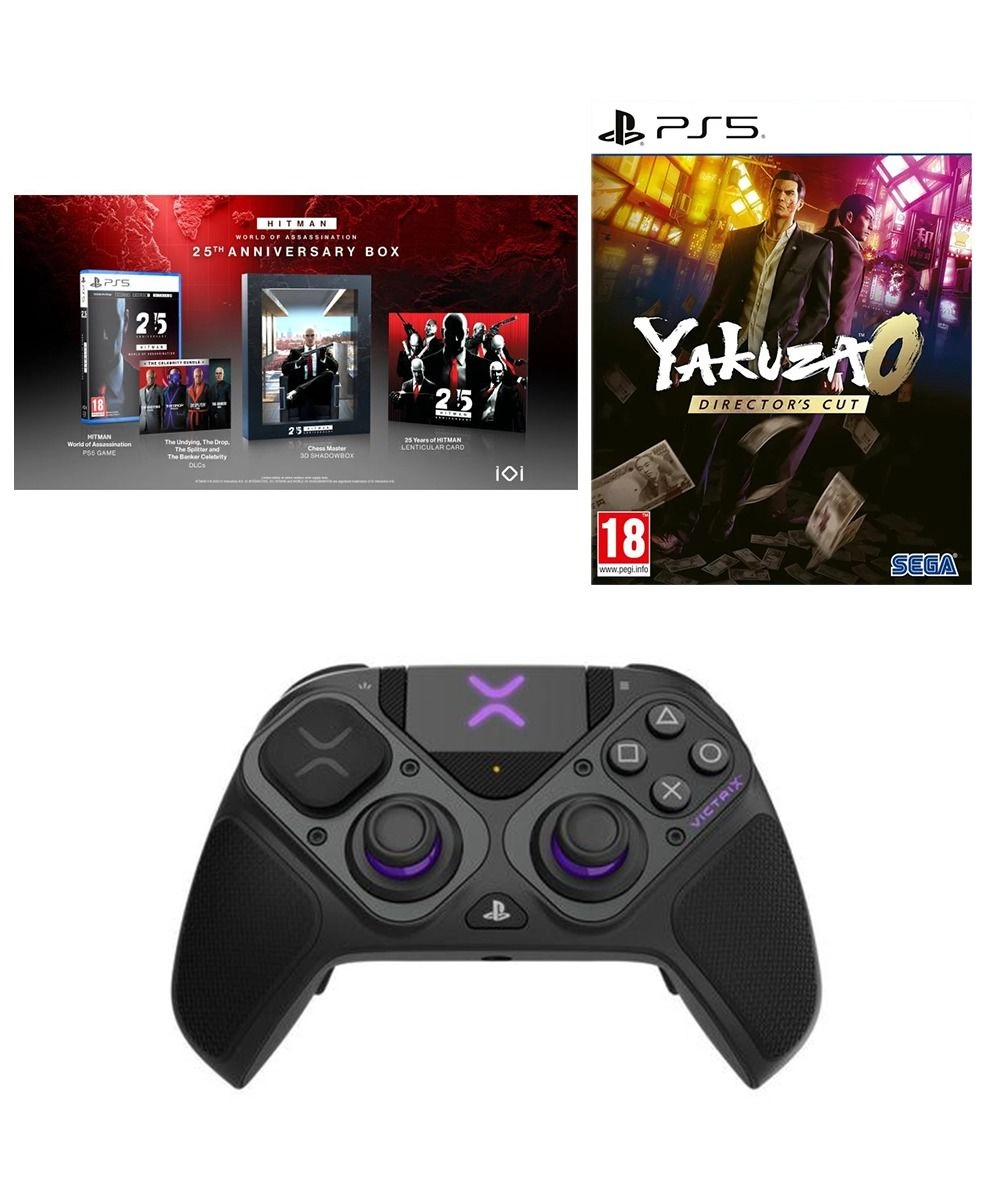 PDP Victrix Pro BFG - Black + Hitman World Of Assassination Anniversary Edition + YAKUZA 0 DIRECTOR'S CUT - PS5