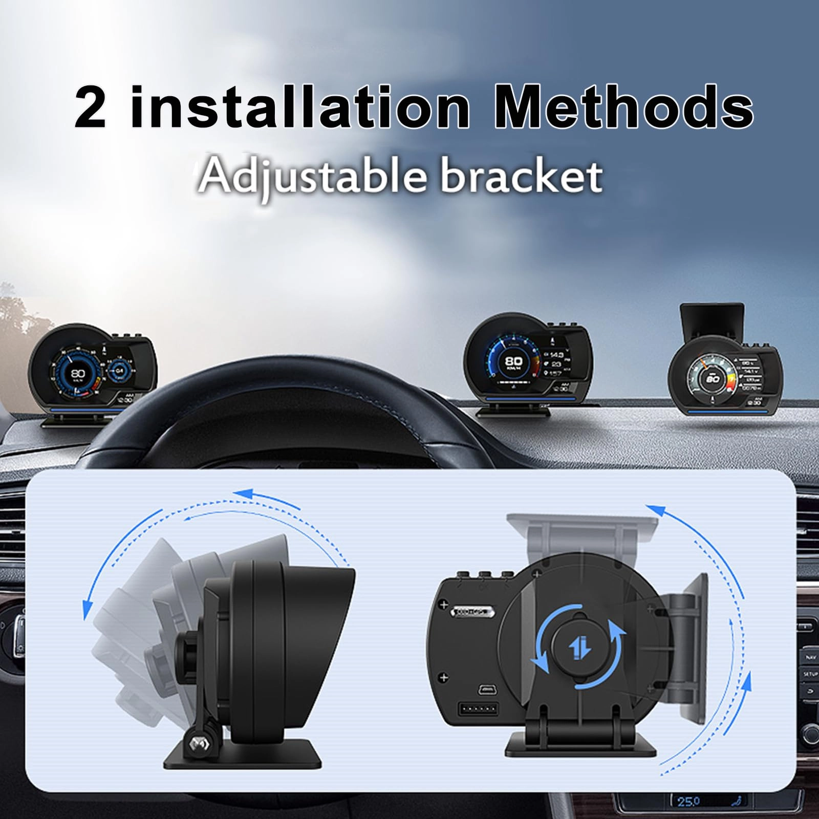 Head Up Display - OBD2 GPS Dual System