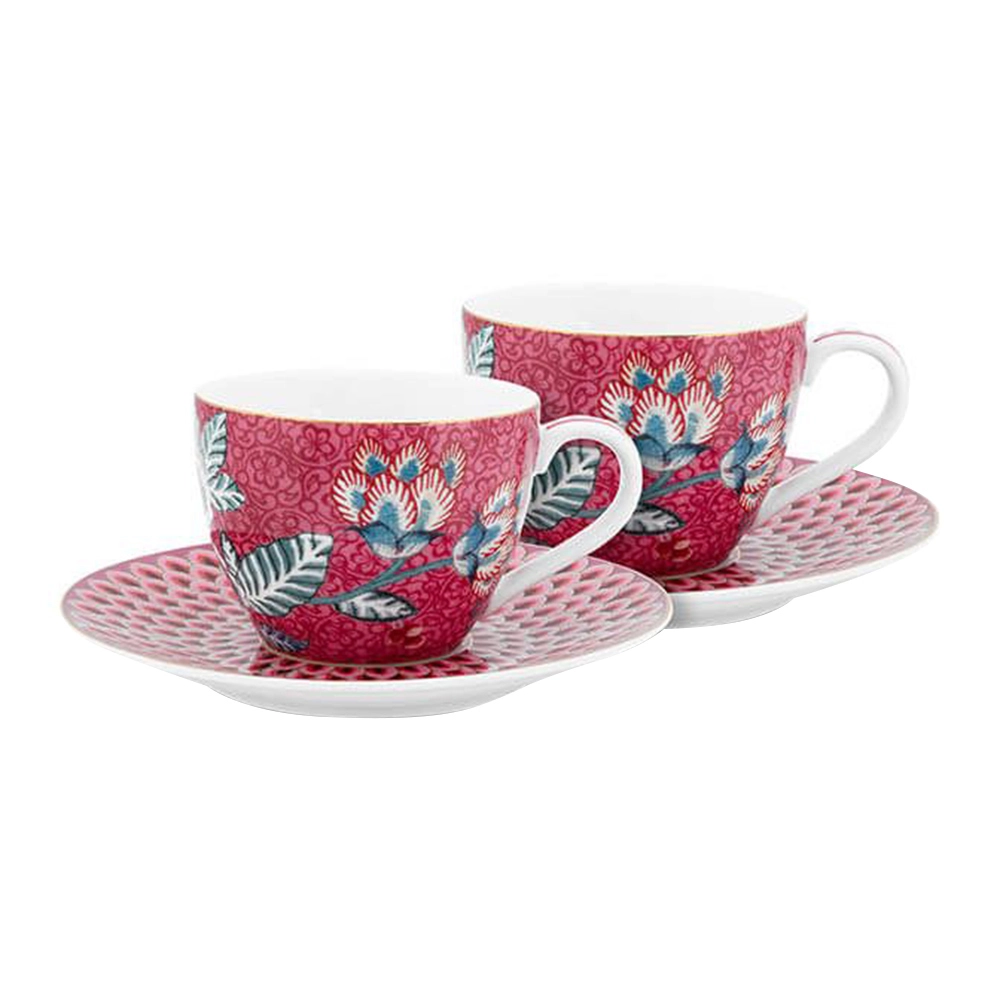PIP STUDIO Flower Festival Espresso Cup & Saucer - 2 pcs - 120 ml