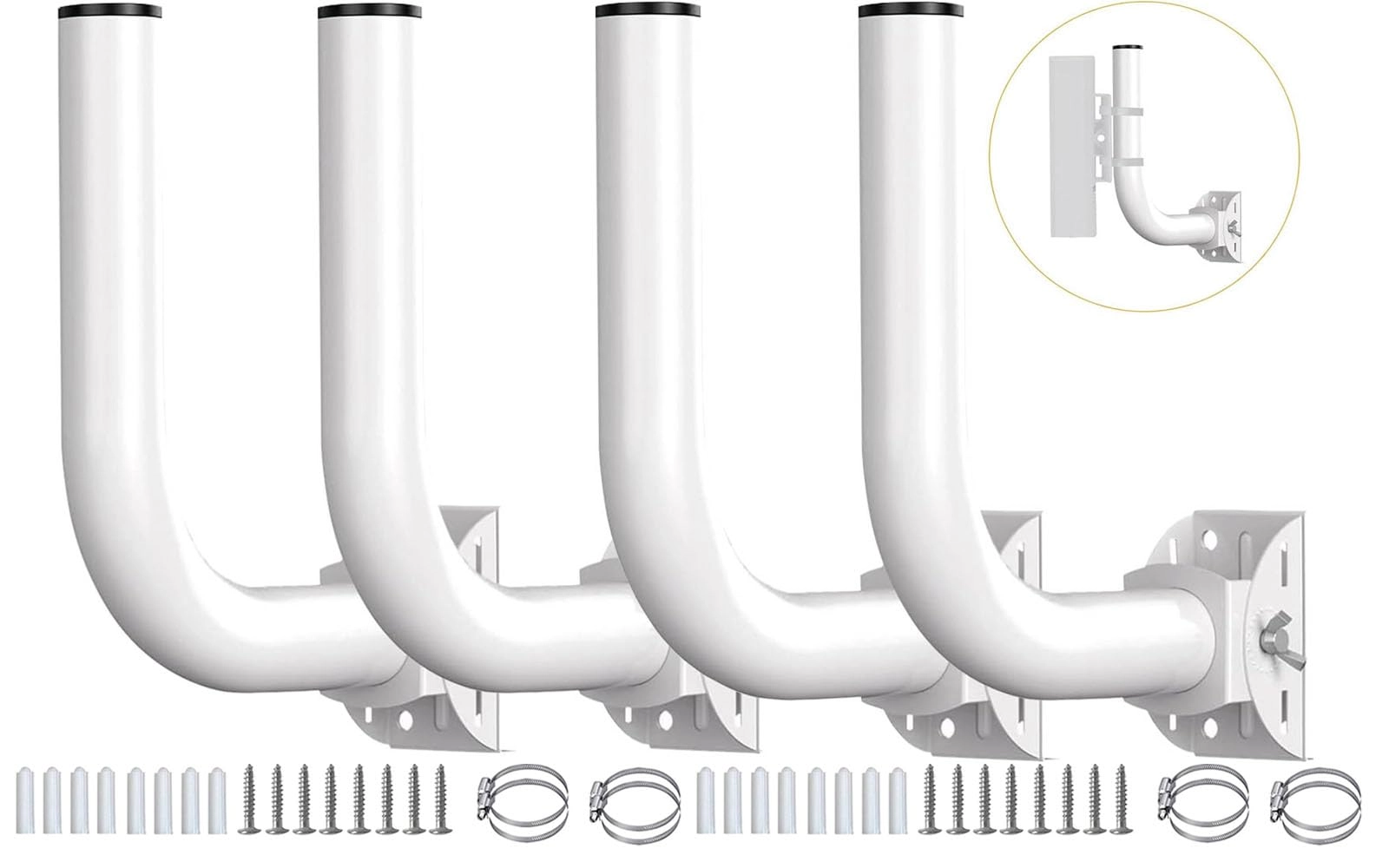 kdraco J Pole Mount Bracket - 4 Pack tp link eap225 u6 enterprise pro mesh eap610 eap650 Eap670 and weather station system outdoor access point