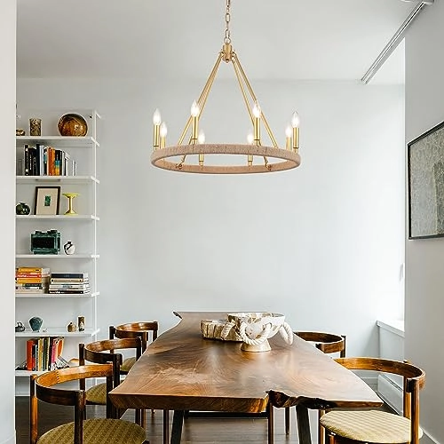 Wagon Wheel Chandelier - 59"(150cm) max