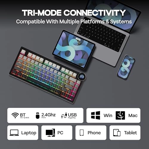 AK820V2 - QWERTY 2.4GHz Wireless, BT, USB-C