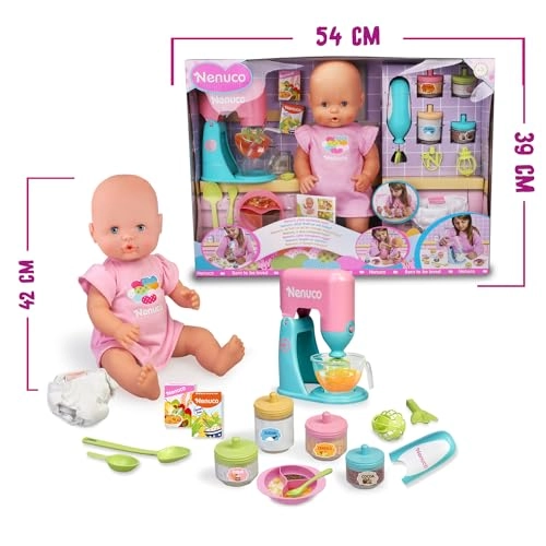 What shall we eat today? - 42 cm Baby Doll two electronic toys Ages 3+