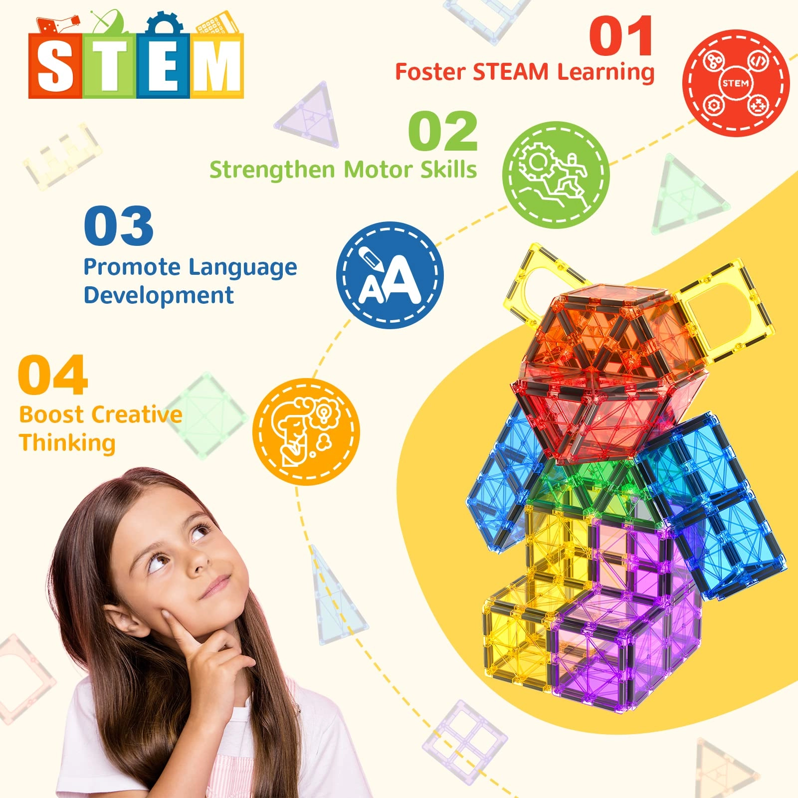 magnetic tiles - 60pcs