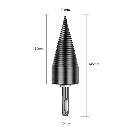 Firewood Drill Bit - 3pcs High Carbon Steel 32mm