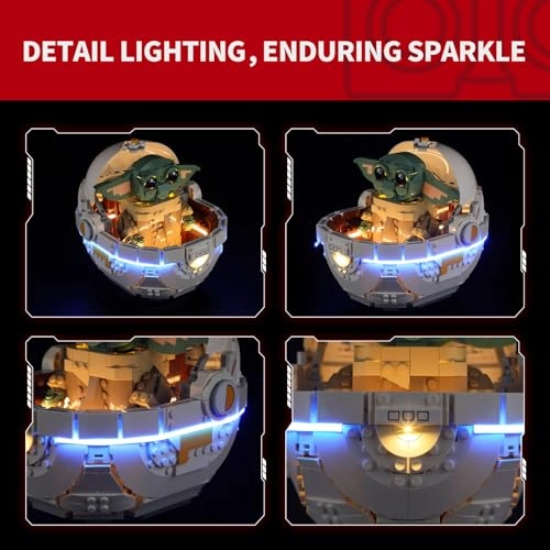 Light Kit for Lego-75403 Grogu with Hover Pram
