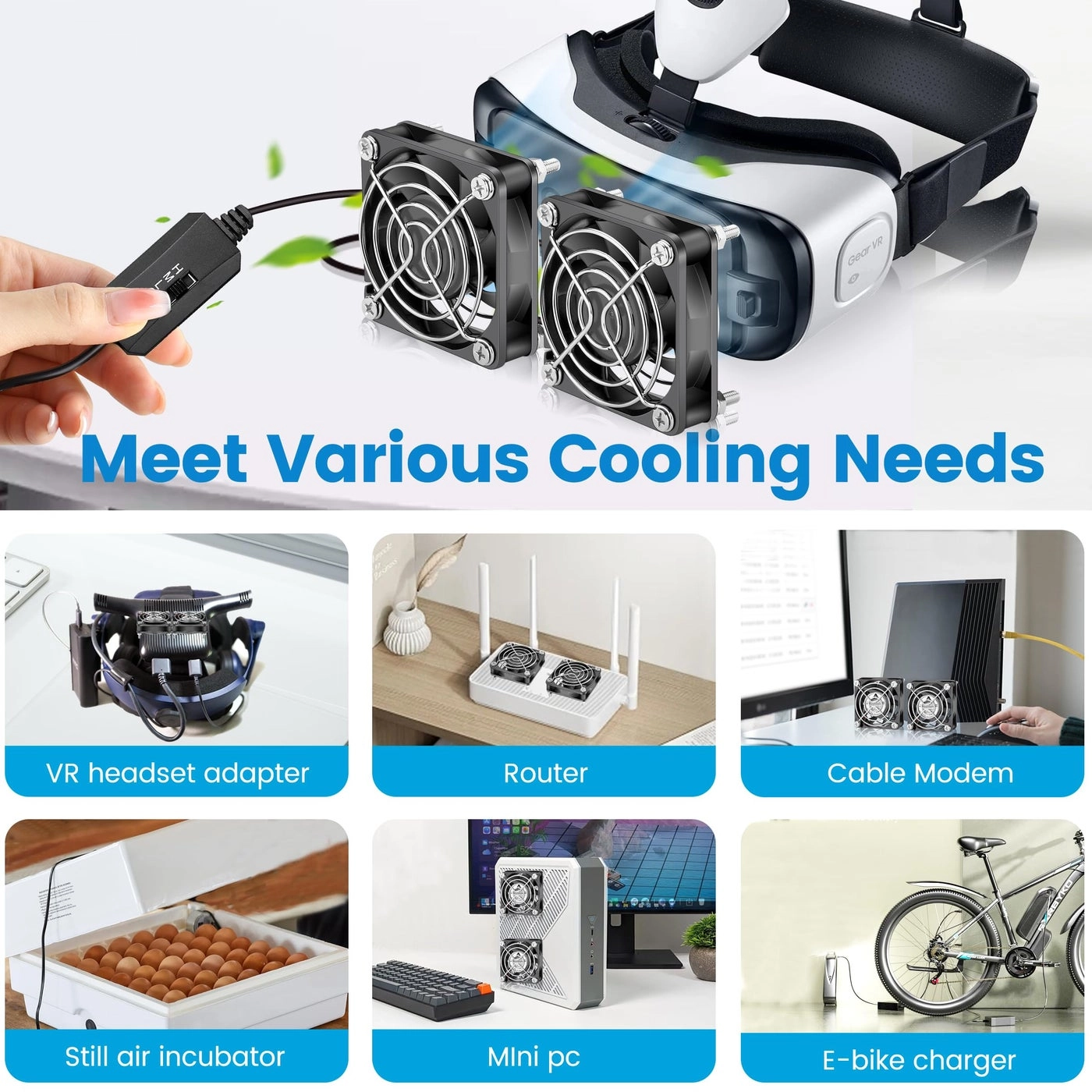 USB Fan - 2-Pack 60mm x 15mm Pack