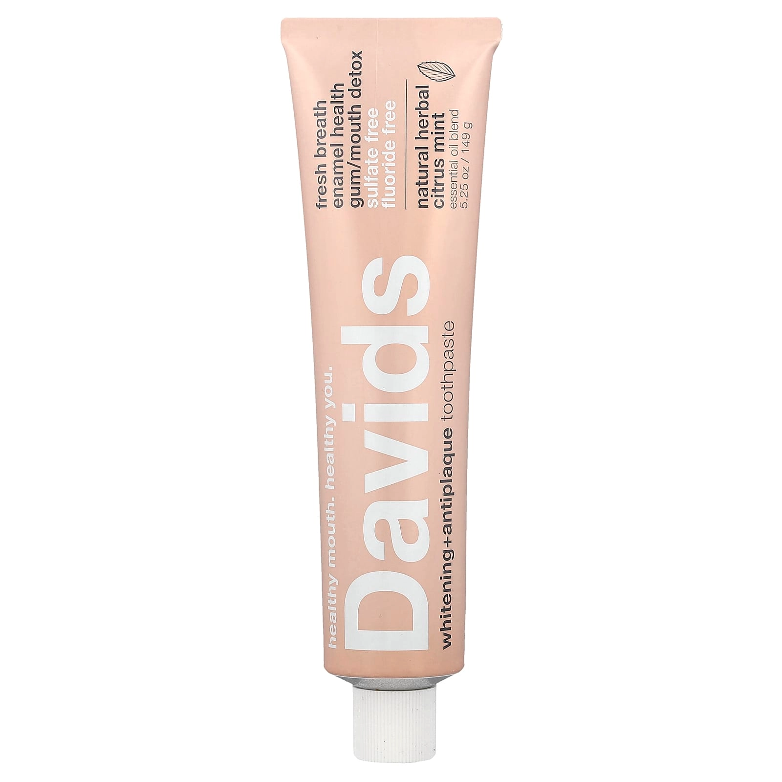 Davids Whitening + Antiplaque Natural Herbal Citrus Mint Toothpaste 149 g