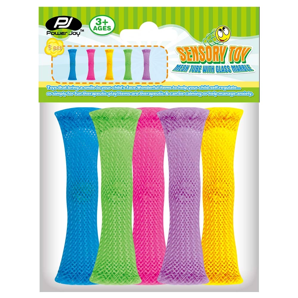 Sensory Toy Mesh Tube Glass Marble - 3 + 5 pieces