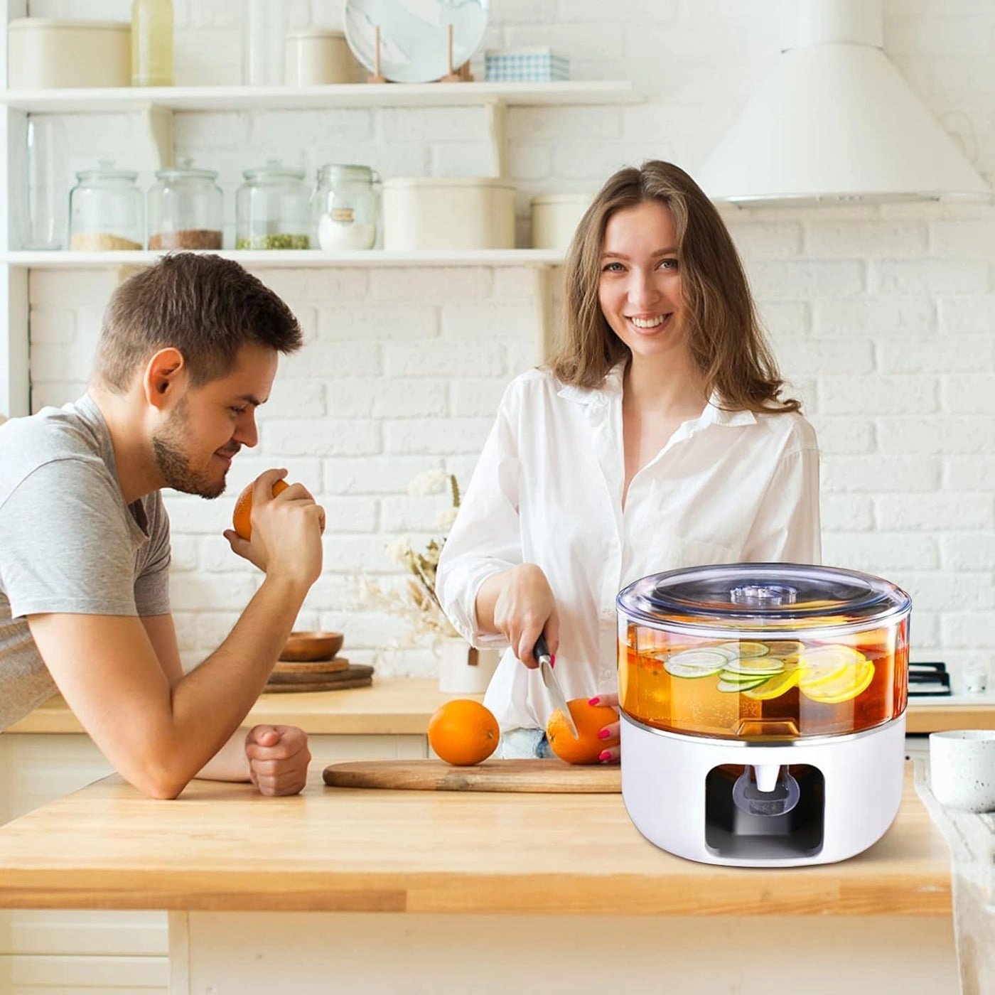 Slim Fridge Water Dispenser - 360 Rotatable with Tap