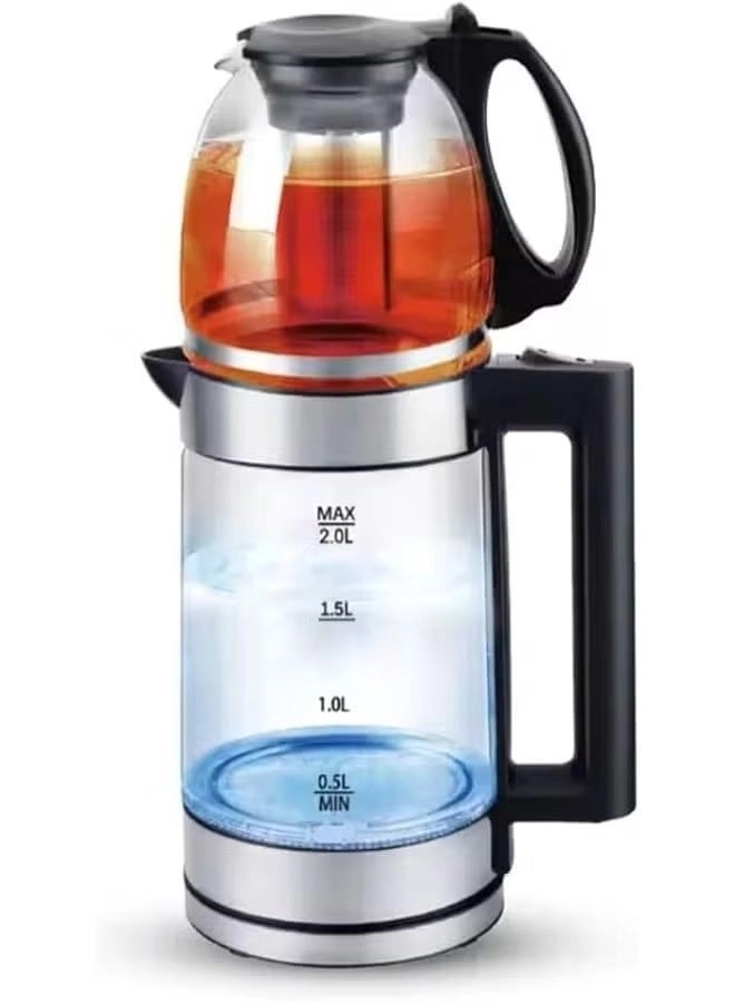 Green Tiger Electric Kettle + Glass Teapot