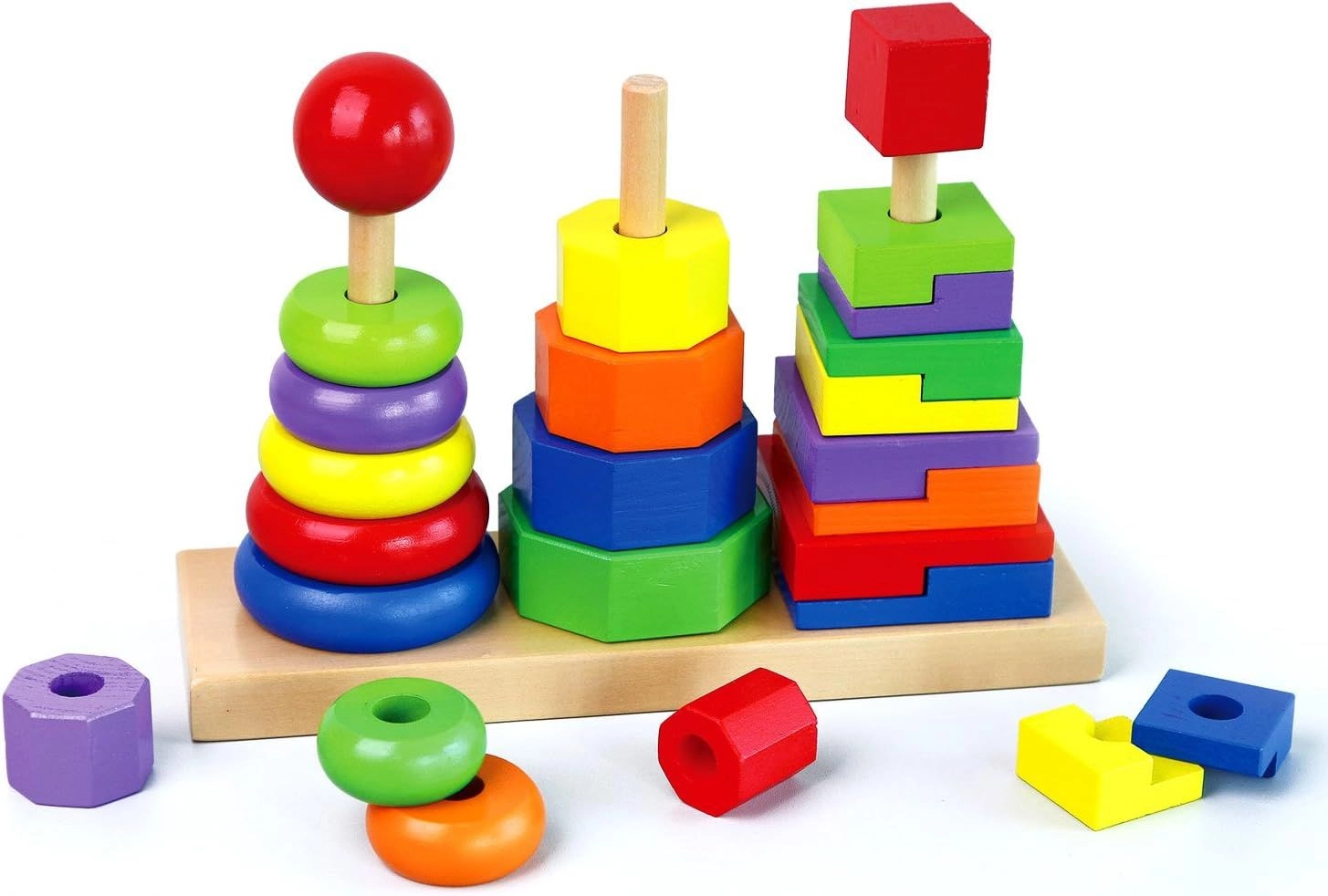 Wooden Geometric Stacker - 2 years+
