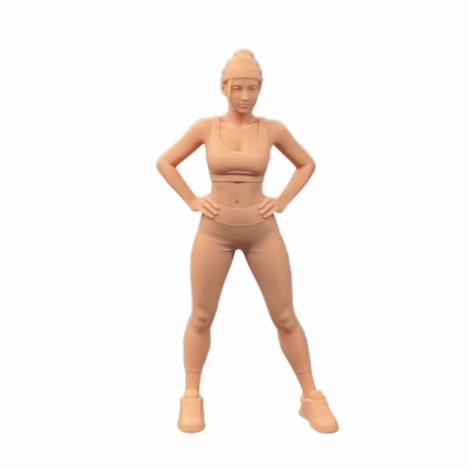 ZEDACAKAI Figurine Trendy Hat Woman Beach Bikini Girl - 1/24