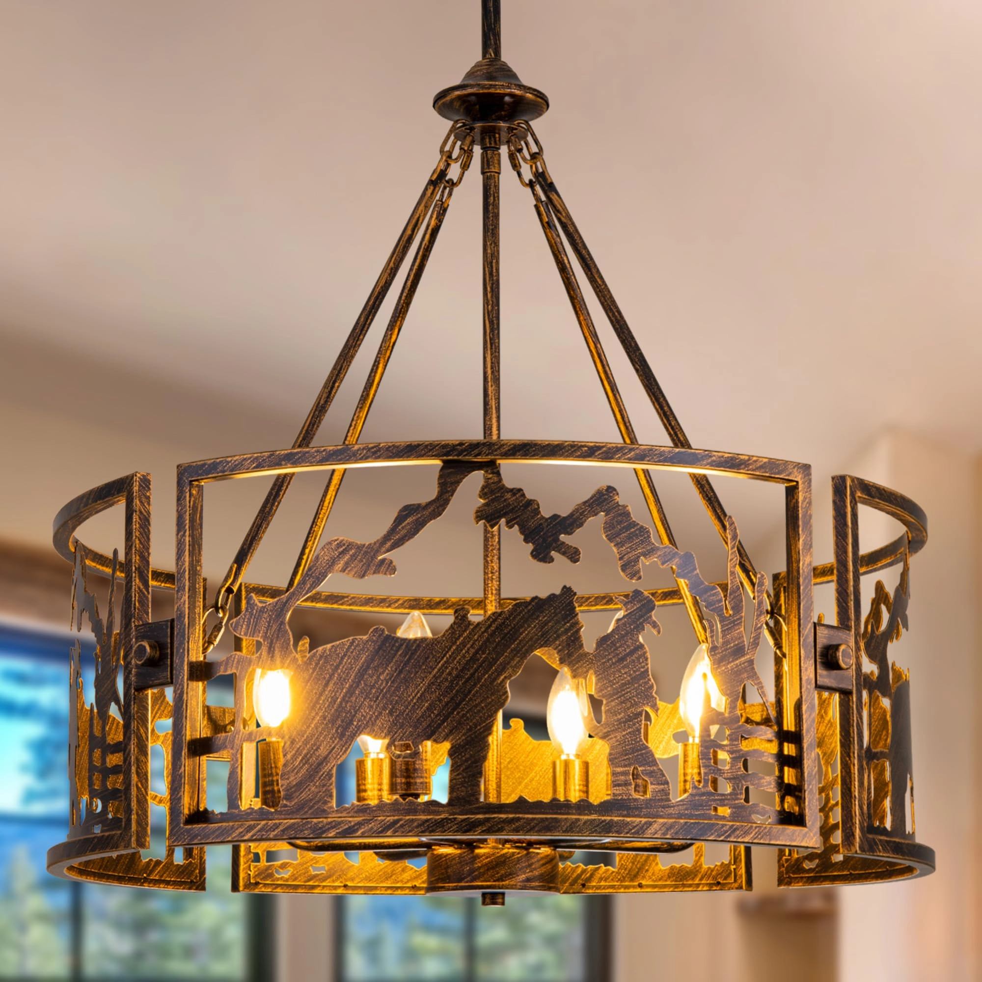 Tochic Farm Chandelier - 31.49"