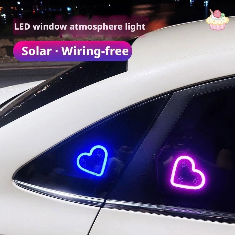 Solar Heart LED Atmosphere Light - Solar Blue