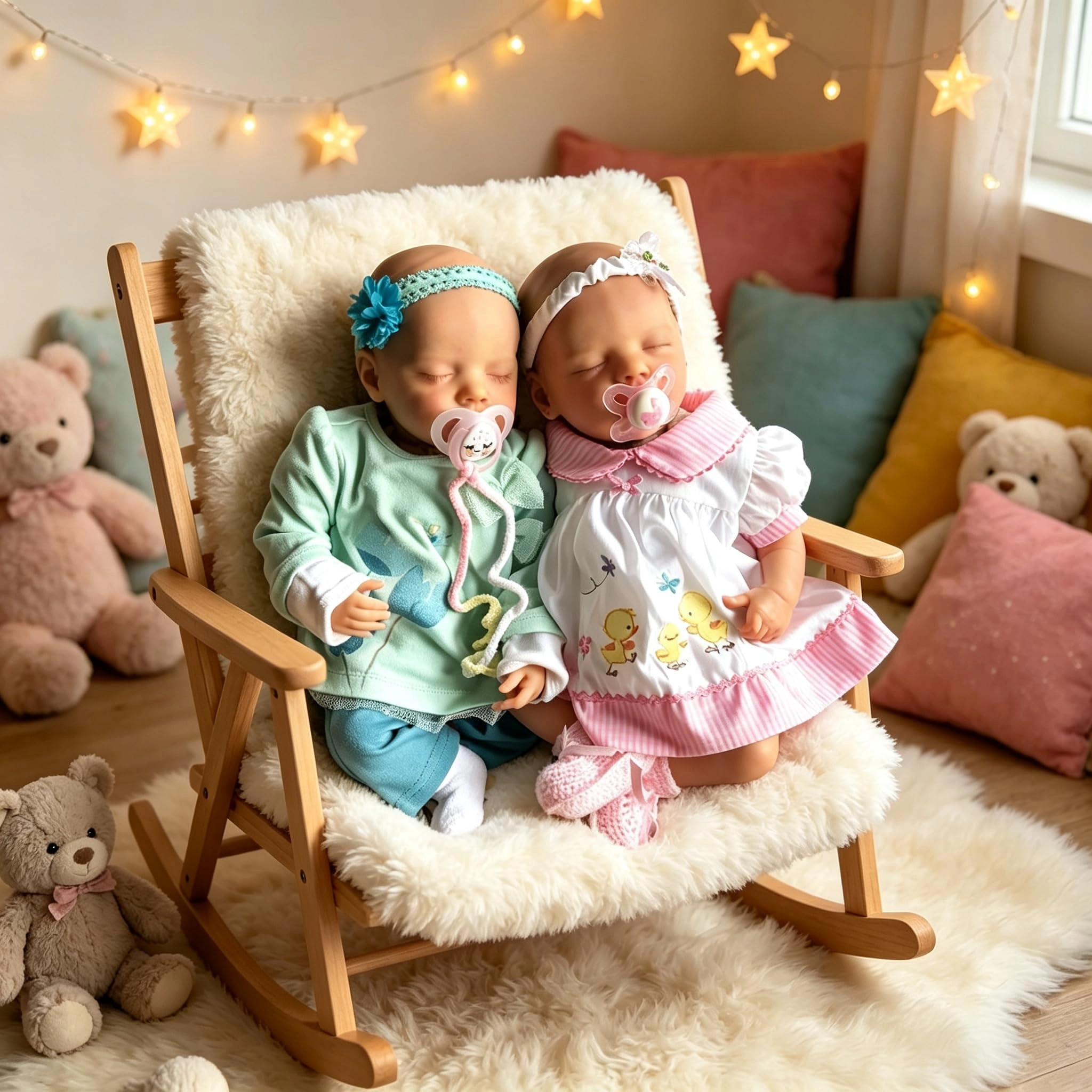 Nanjing Tianzeng Gifts Co.,Ltd Pickle Twins Reborn Baby Doll - 18 Inch Vinyl Cotton