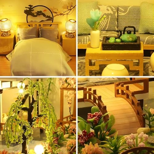 DIY Miniature House Kit - Bamboo Stream Courtyard