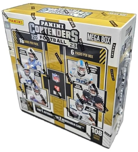 2023 Contenders Football Mega Trading Card Box - 108 pcs