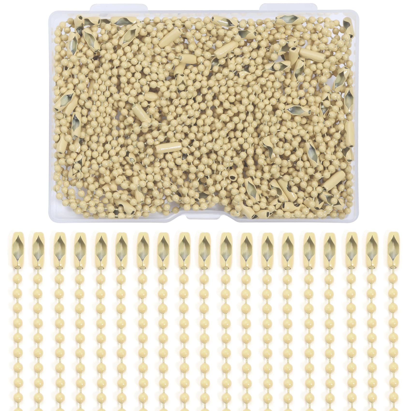 Lemonkey Ball Beads Chains - 100Pcs Cream