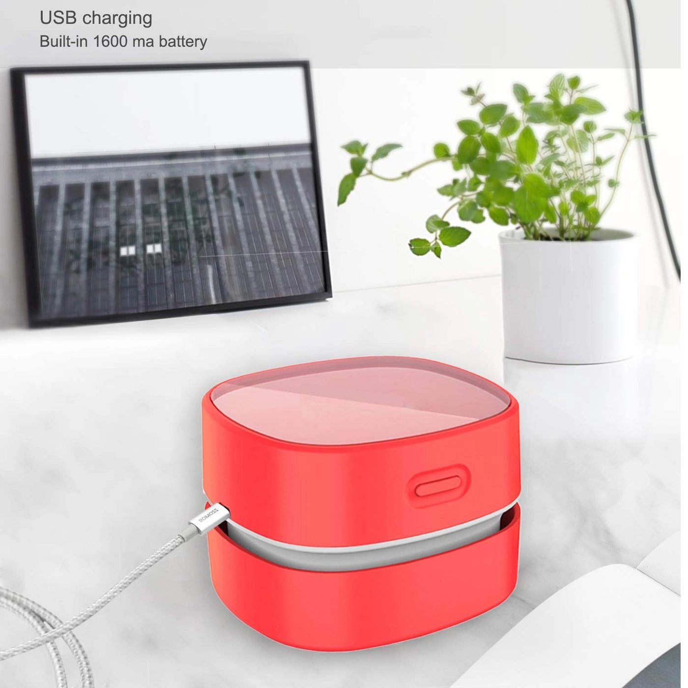 Desktop Vacuum Cleaner - Cordless 360º Rotatable 400 mins