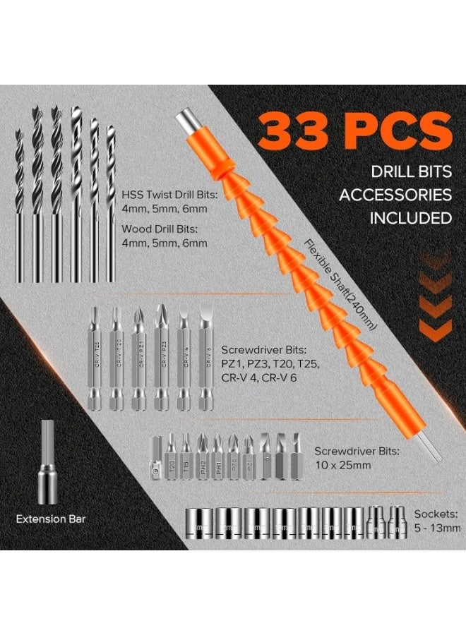 Cordless Drill Set - 1.5 Amp Hours