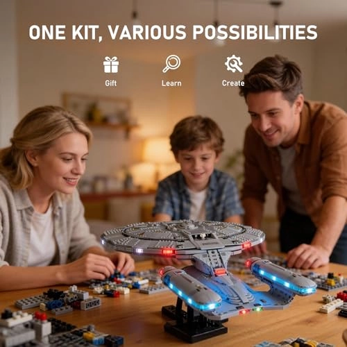 2.0 Light Kit - Compatible with U.S.S. Enterprise NCC-1701-D Cable-Hiding Tech