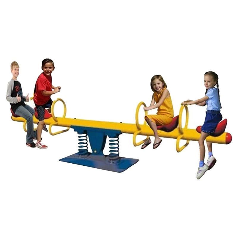 Double Deck Metal See Saw - 4 Seats Red
