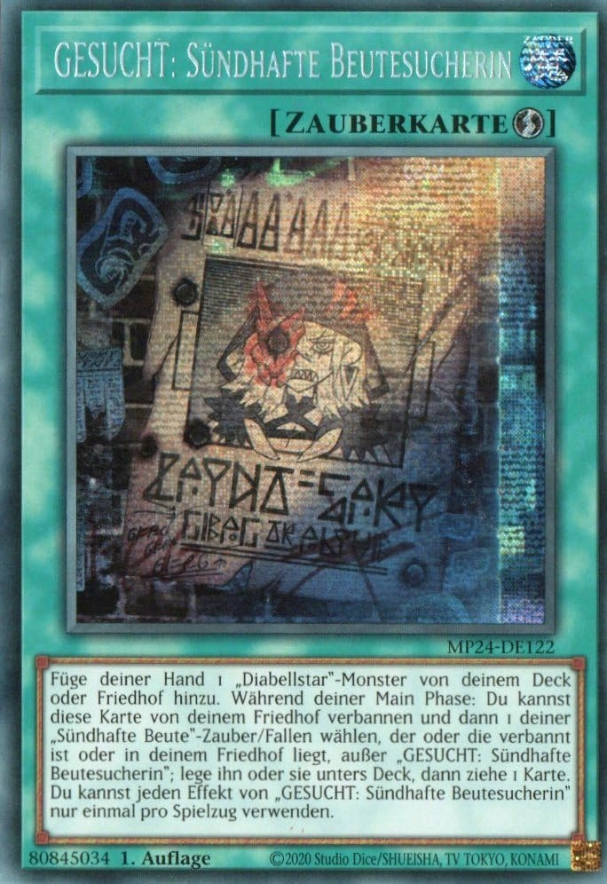 MZTCG (Near Mint) Yugioh Sinful Prey Seeker MP24-DE122 - German