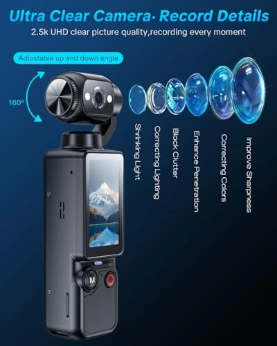 Vlogging Camera - 180 Rotating Lens 2.5K UHD