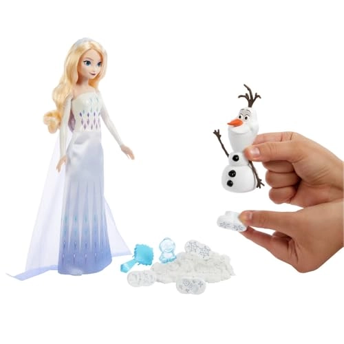 Elsa Fashion Doll - Multicolor + Sand Set - Moldable Snow 4 Stampers