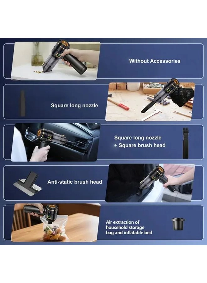 4-in-1 Wireless Handheld Vacuum Cleaner - 2000mAh