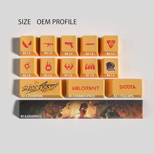 Valorant Custom Keycaps - USB
