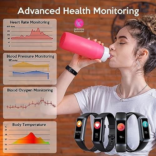 Fitness Tracker - Blood Pressure Heart Rate IP67 Waterproof