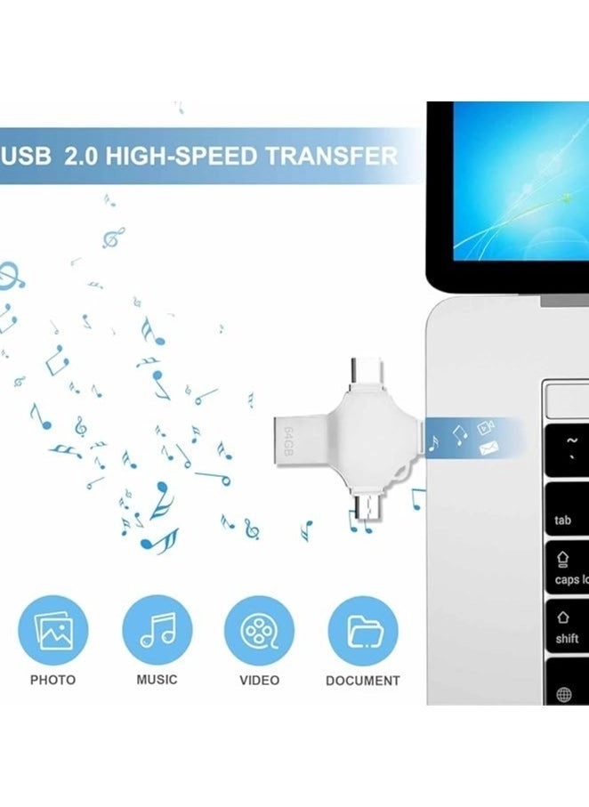 USB Flash Drive - USB-A USB-C Micro-USB Lightning 64GB