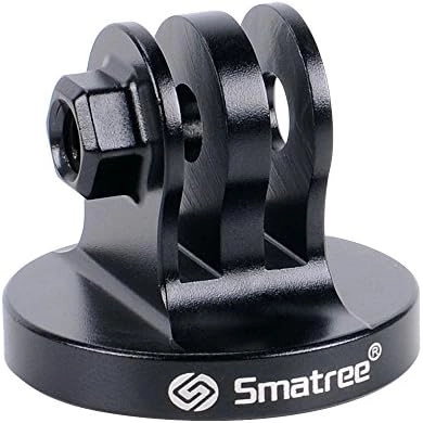 Smatree Tripod Mount Adapter - Aluminum Black Compatible with G*Pro cameras & DJI OSMO Action 4/3