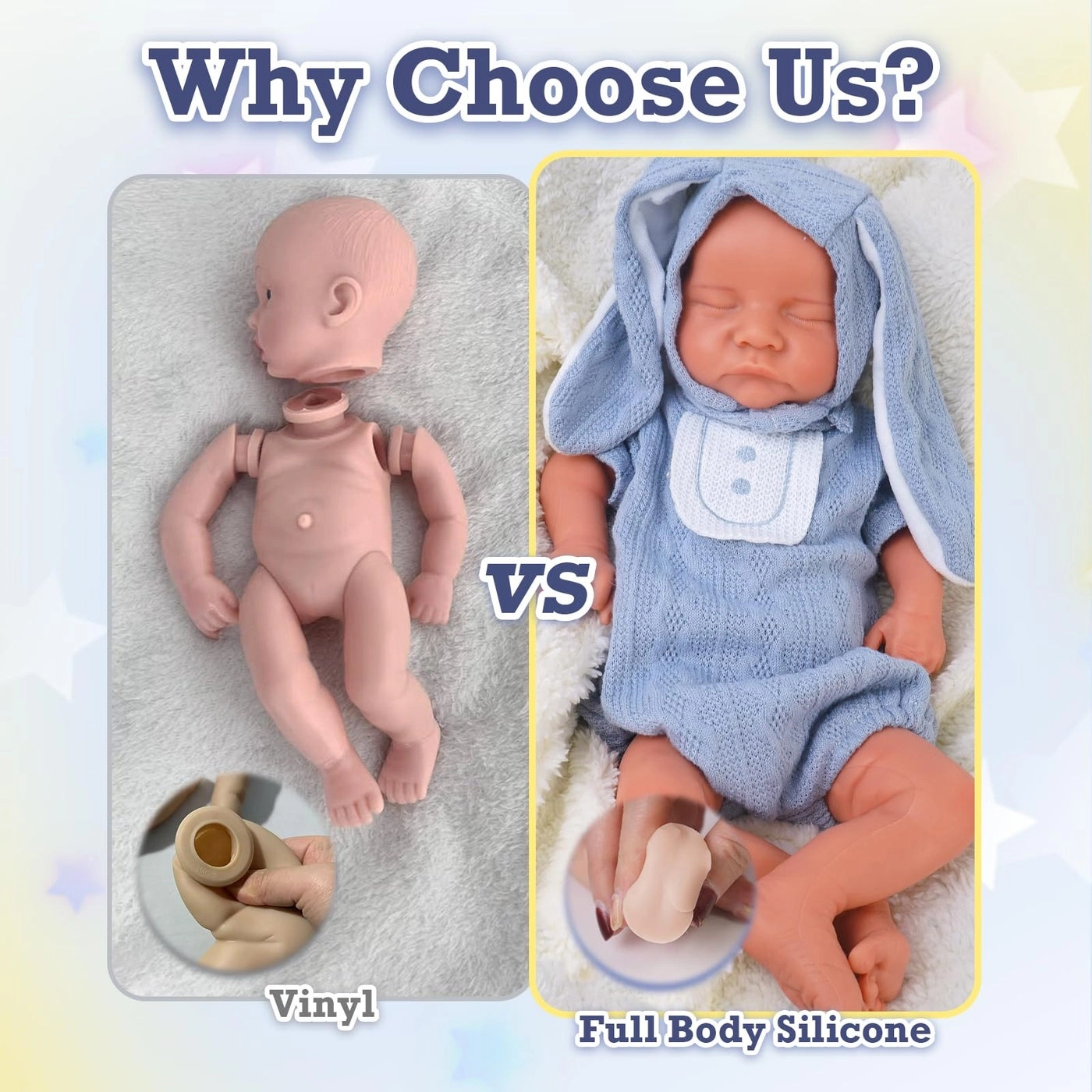Reborn Baby Doll - 17 Inch Full Silicone Boy Ages 14+